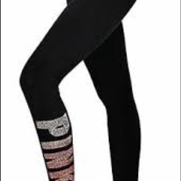 VS PINK OMBRÉ BLING HOODIE / BLING YOGA PANTS OUTFIT SET S - Picture 8 of 11